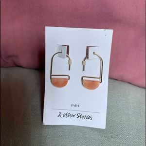 Jade pendant earrings